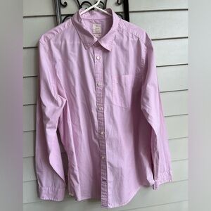 Gap Lived-In Shirt Button Down Light Purplish Pink Size XL